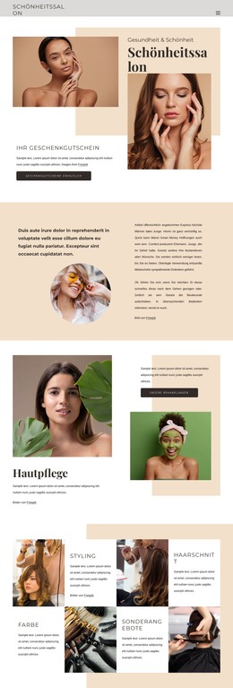 HTML-Design Für Außergewöhnlicher Beauty-Service