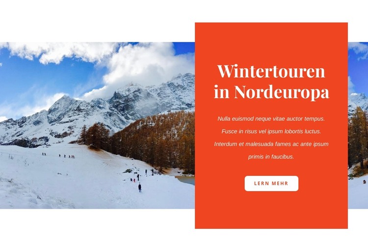 Wintertouren HTML-Vorlage