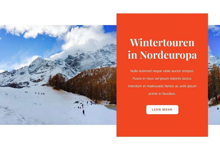 Wintertouren Joomla Vorlage