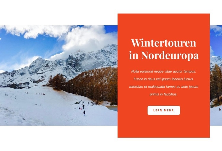 Wintertouren Website Builder-Vorlagen
