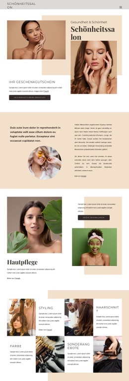 Premium-Website-Design Für Außergewöhnlicher Beauty-Service