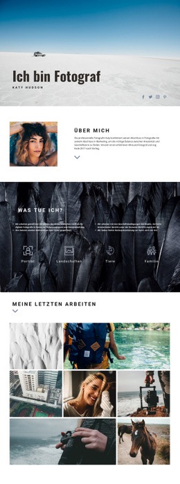 Persönliche Webiste Kunst - Beste Zielseite