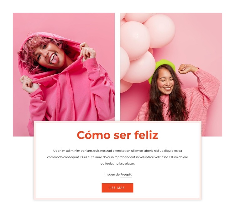 Cómo ser feliz Plantilla HTML