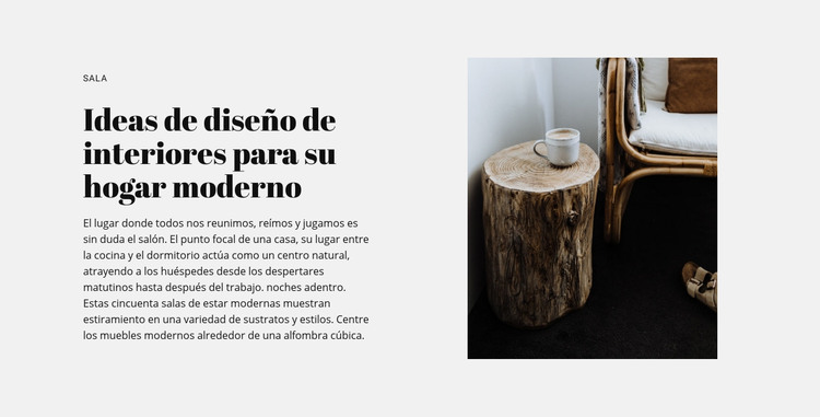 Detalles de loft en el interior Plantilla HTML