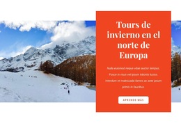 Excursiones De Invierno - Descarga Gratuita De Plantilla De Sitio Web