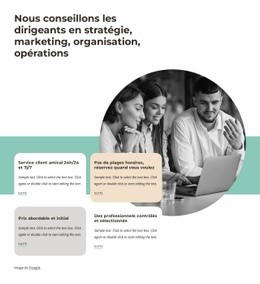 Créez Votre Propre Site Web Pour Nous Conseillons Les Dirigeants En Marketing