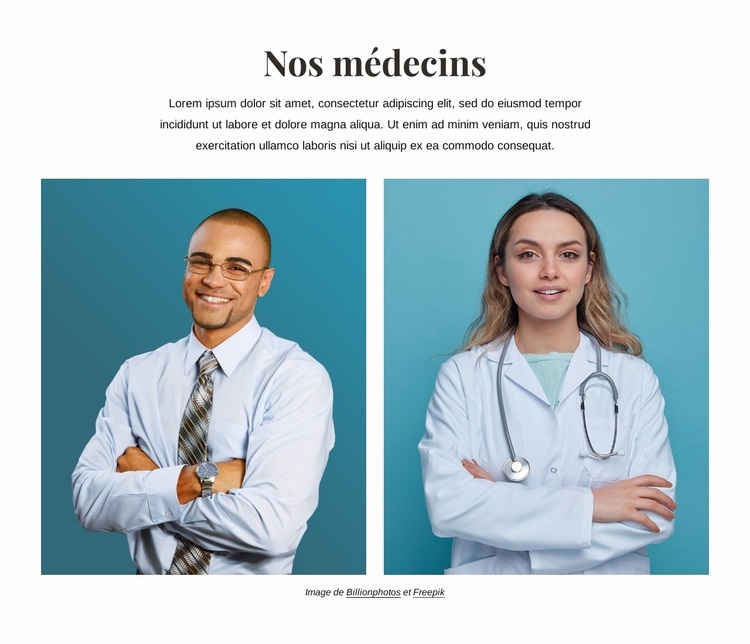 Meilleurs médecins Modèles de constructeur de sites Web