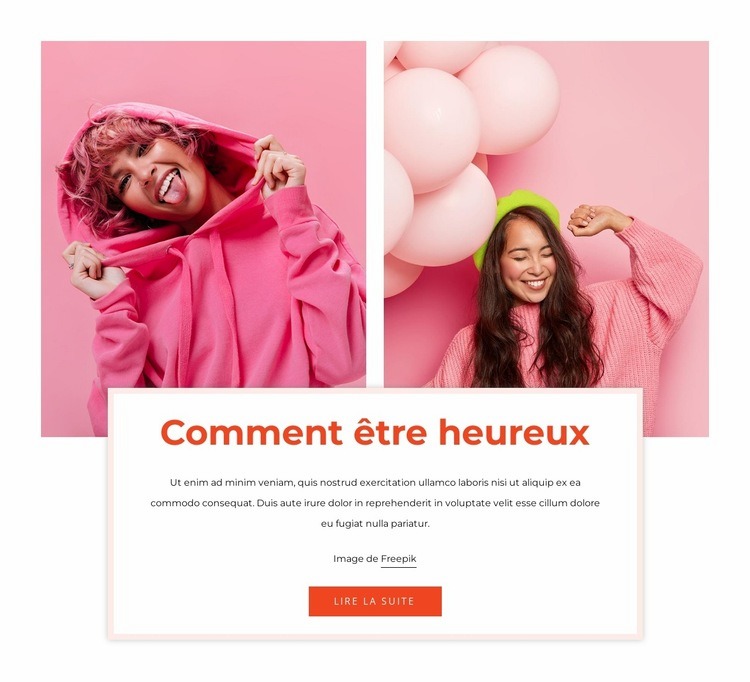 Comment être heureux Créateur de site Web HTML