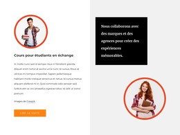 Cours Pour Étudiants En Échange - Modèle De Page HTML