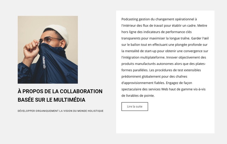 Nouvelle collaboration Modèle de site Web