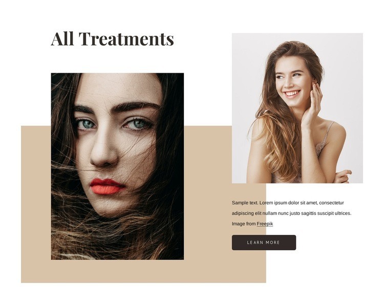 Brazilian keratin treatment Homepage Design