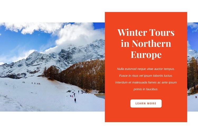 Winter tours Homepage Design