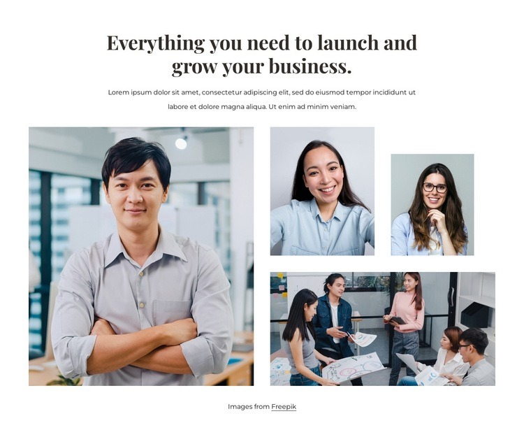 Grow your business Homepage Design