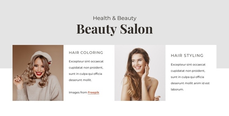 Treat yourself to a new look Homepage Design