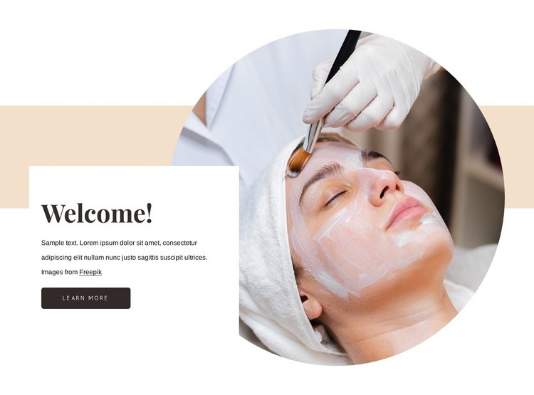 Beauty skin care Homepage Design
