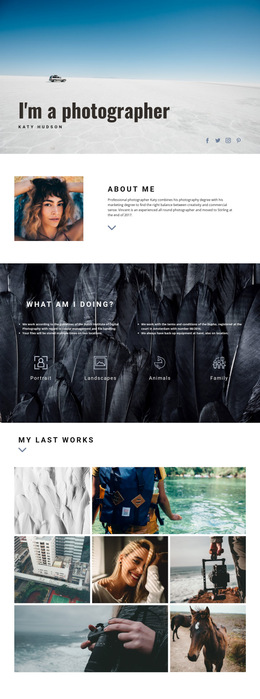Personal webiste art - HTML5 Template by Nicepage