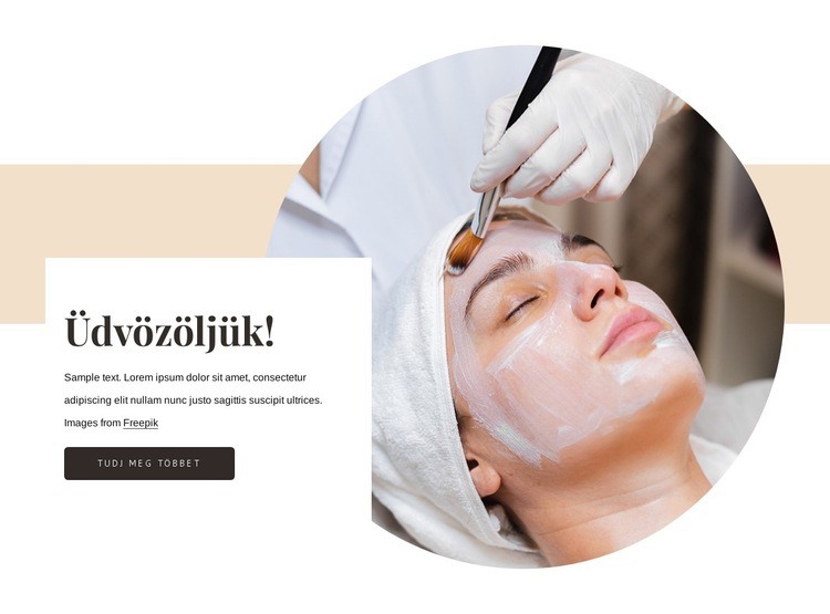 Szépség bőrápolás Weboldal tervezés