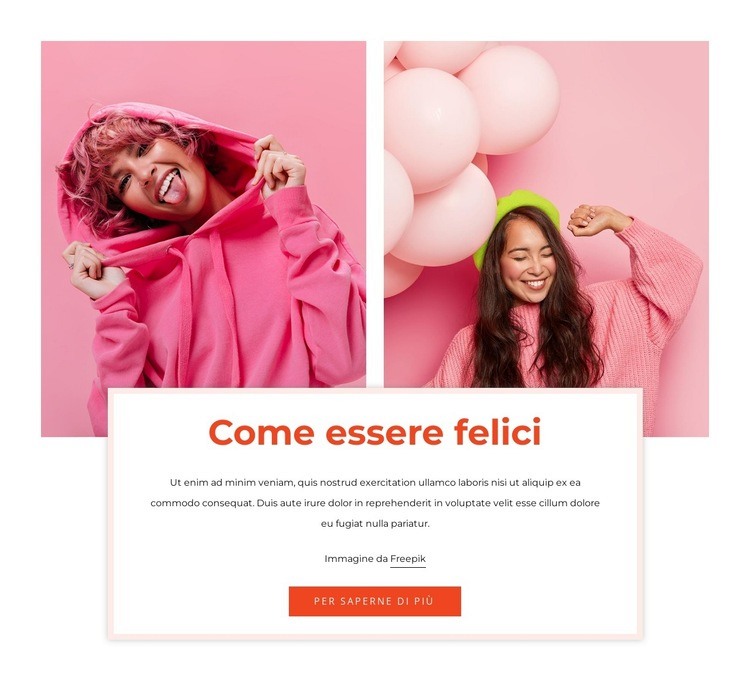 Come essere felici Modelli di Website Builder