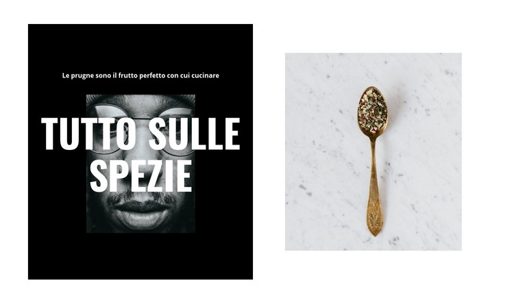 Tutto sulle spezie Mockup del sito web