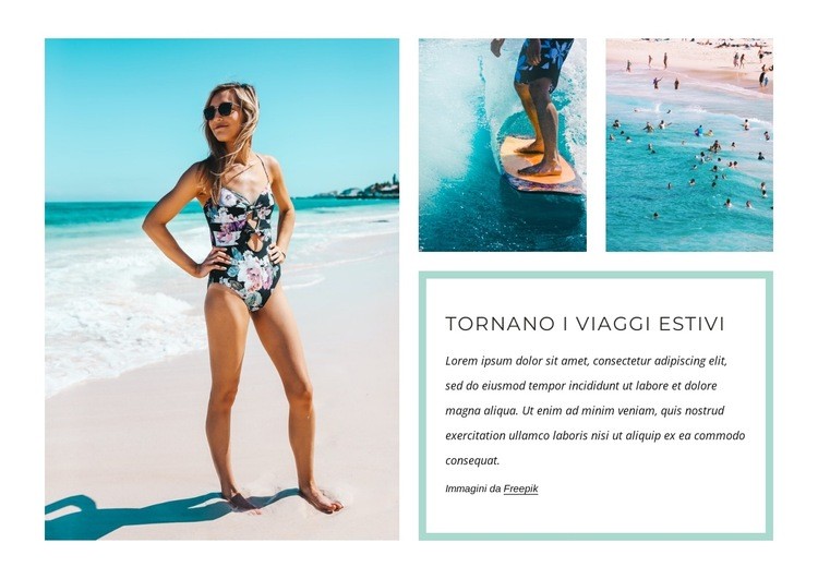 I viaggi estivi stanno andando in pensione Mockup del sito web