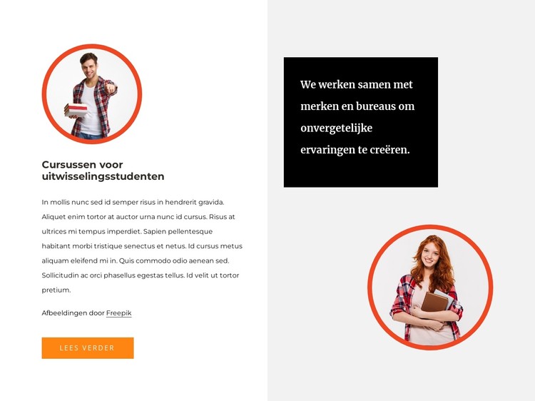 Cursussen voor uitwisselingsstudenten CSS-sjabloon