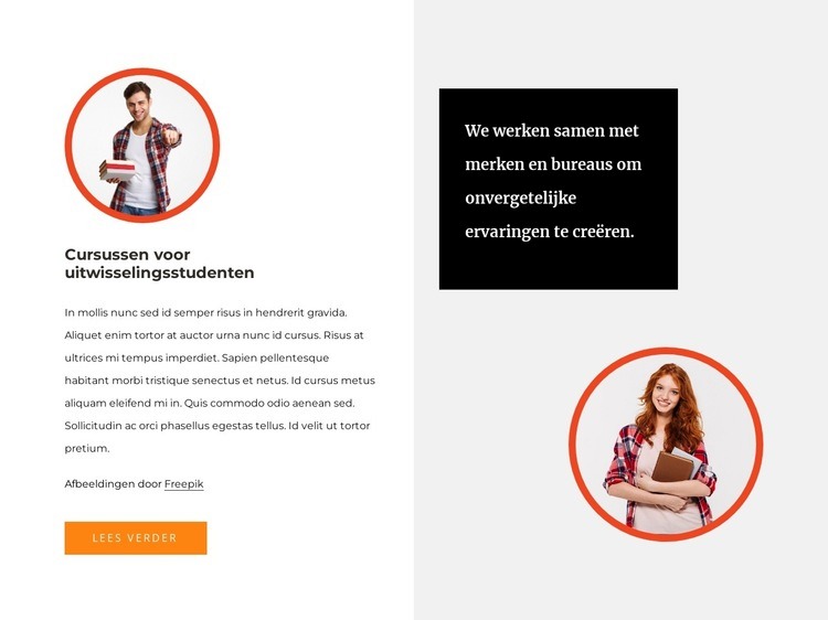 Cursussen voor uitwisselingsstudenten Html Website Builder