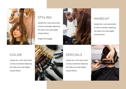 Hair Salon Services One Page Template