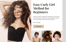 Curly Girl Method - One Page Template Inspiration