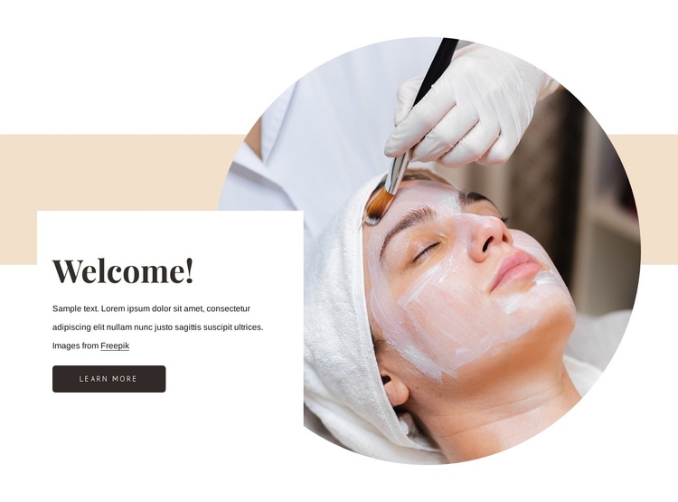 Beauty skin care One Page Template