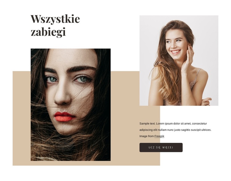 Zabieg z keratyną brazylijską Motyw WordPress