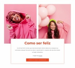 Como Ser Feliz - Design Profissional Personalizável