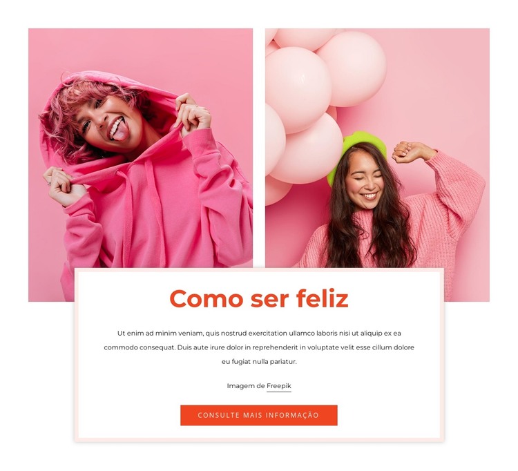 Como ser feliz Modelo HTML