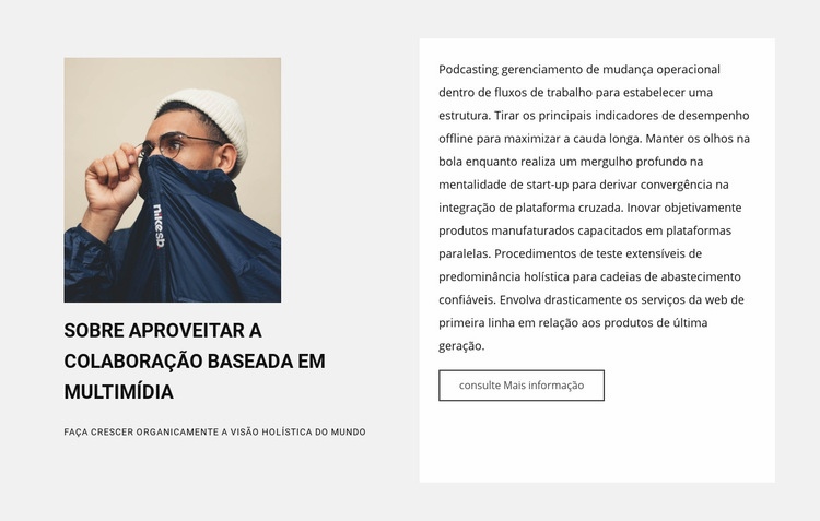 Nova colaboração Modelo de site