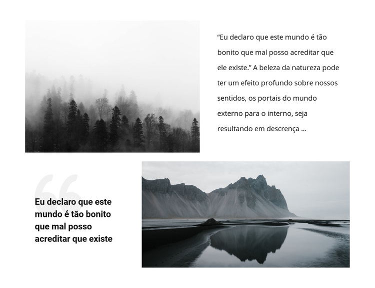 Bela paisagem natural Tema WordPress