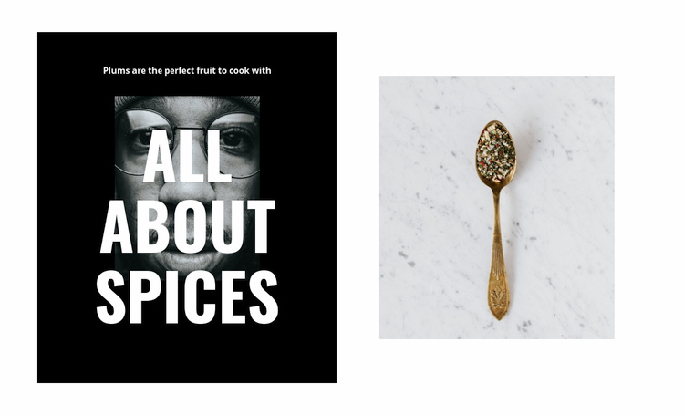 All about spices  Squarespace Template Alternative