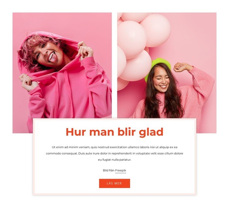 Hur man blir glad CSS -mall