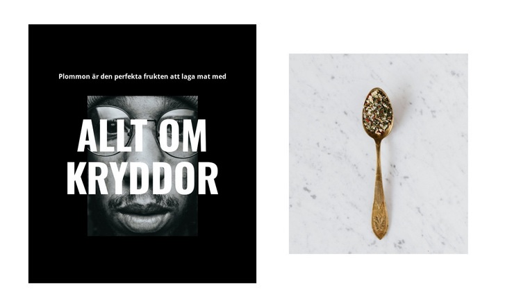 Allt om kryddor Hemsidedesign