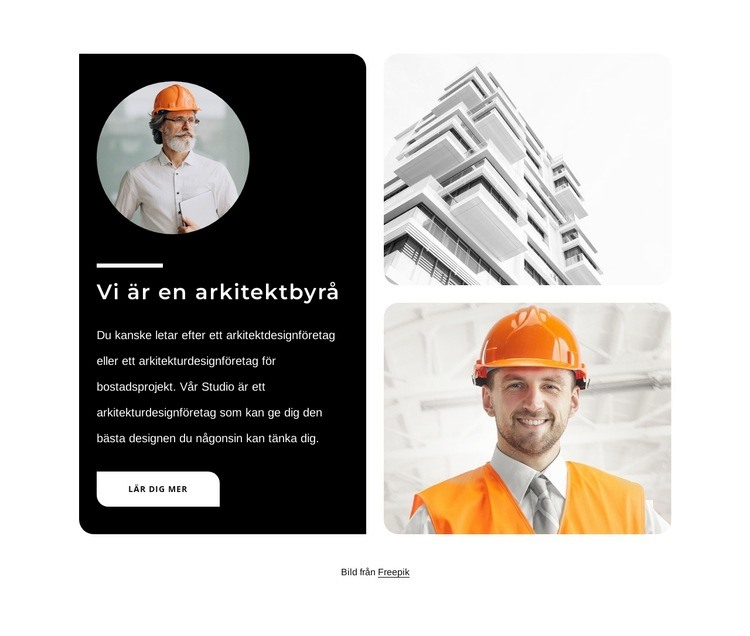 Arkitektur designbyrå HTML-mall