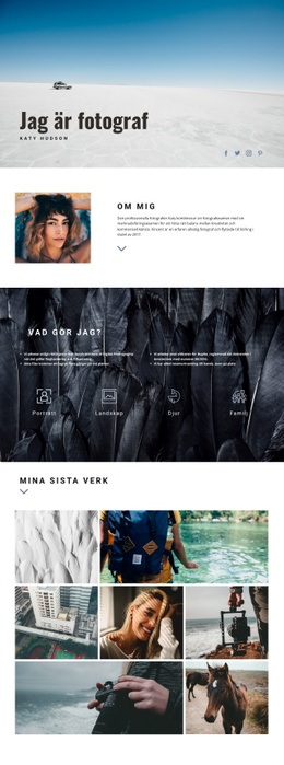 Personlig Webistkonst - Webbsidamall