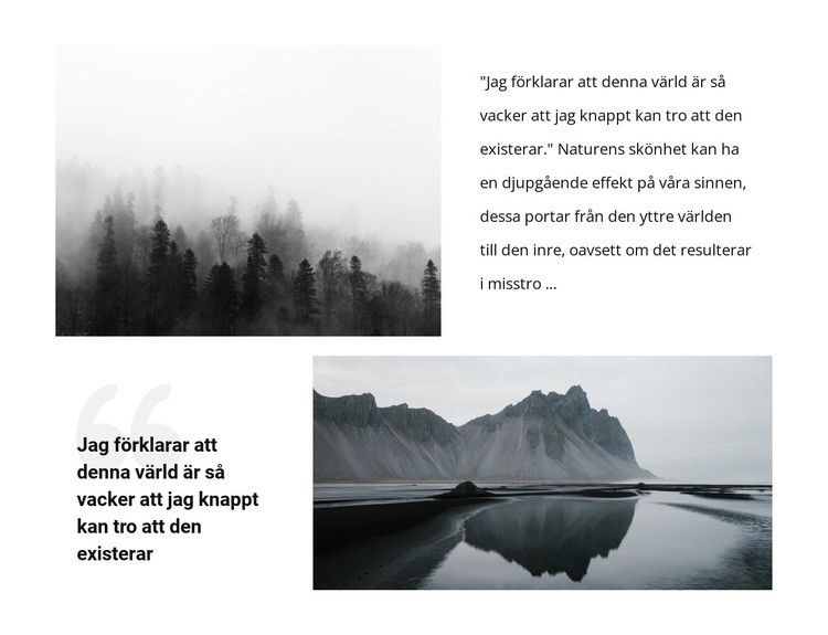 Vackert naturlandskap WordPress -tema