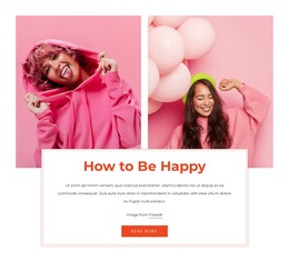 How To Be Happy - Website Templates