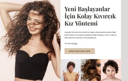 Kıvırcık Kız Yöntemi Basit HTML CSS Şablonu