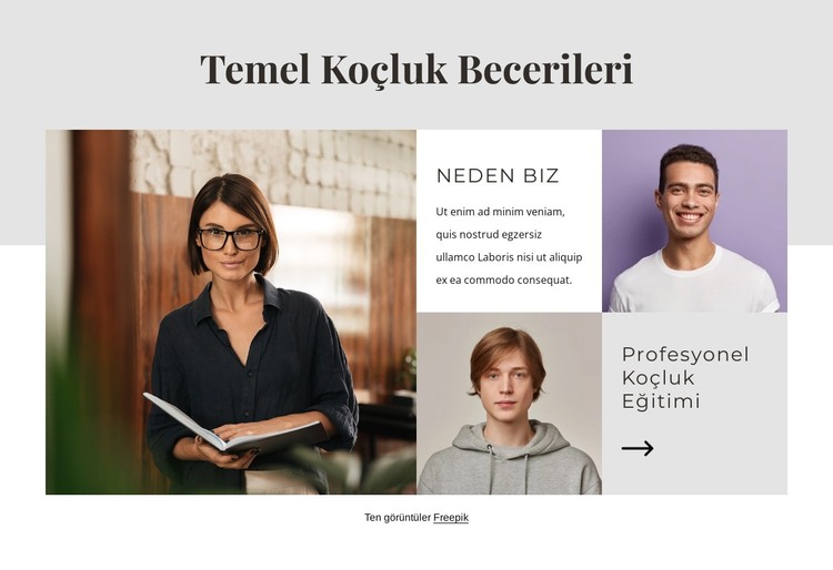 Temel koçluk becerileri HTML Şablonu