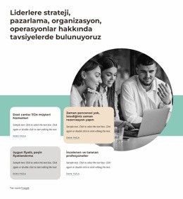 Liderlere Pazarlama Konusunda Tavsiyelerde Bulunuyoruz - Ücretsiz HTML5 Şablonu