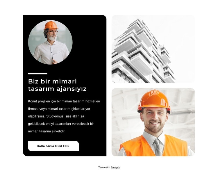 Mimari tasarım ajansı HTML5 Şablonu