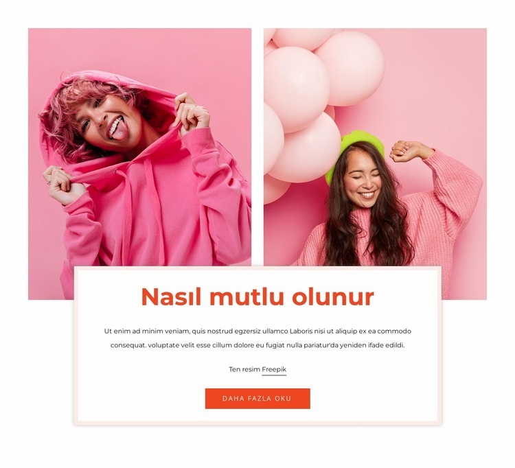 Nasıl mutlu olunur HTML5 Şablonu