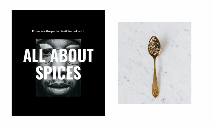 All about spices  Website Builder Templates