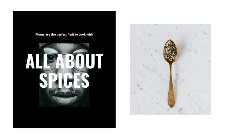 All about spices  Website Mockup
