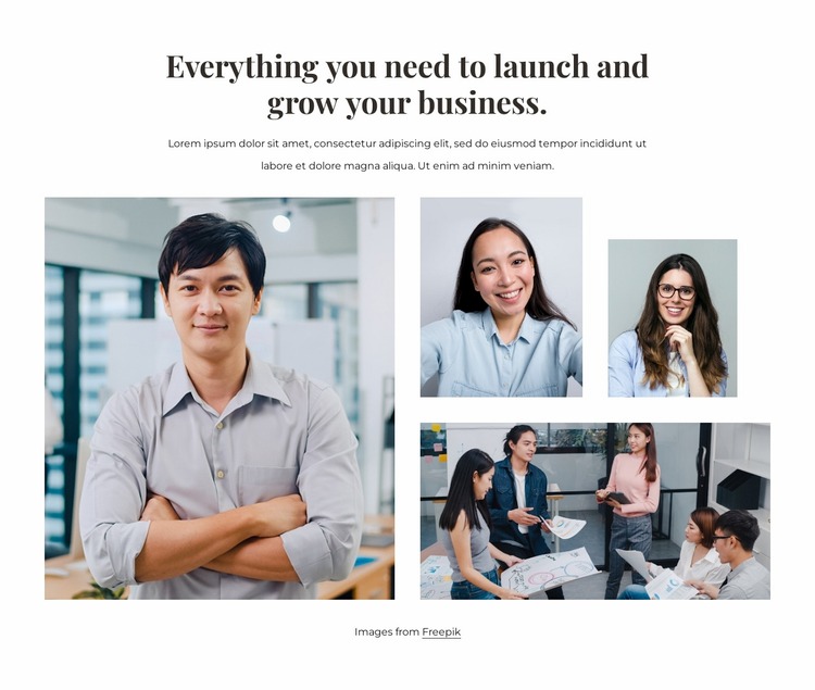 Grow your business Website Mockup