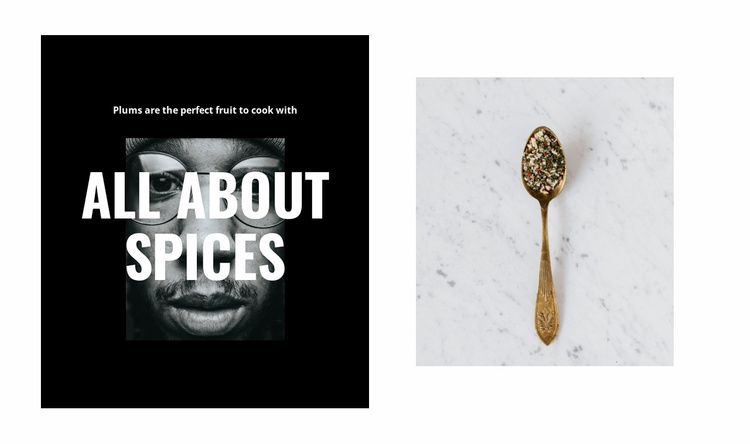 All about spices  Landing Page